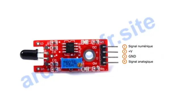 Modulo di rilevamento incendi KY-026 pinout, datasheet