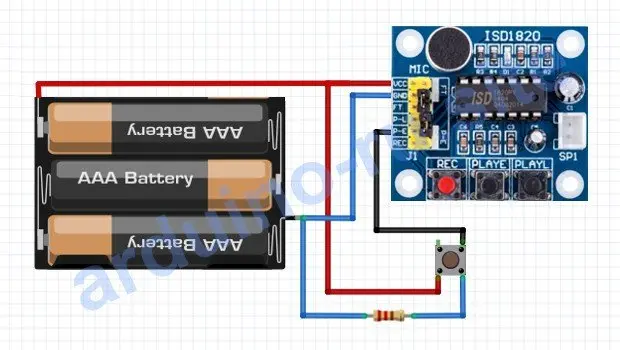 Controllo autonomo del modulo di registrazione audio ISD1820