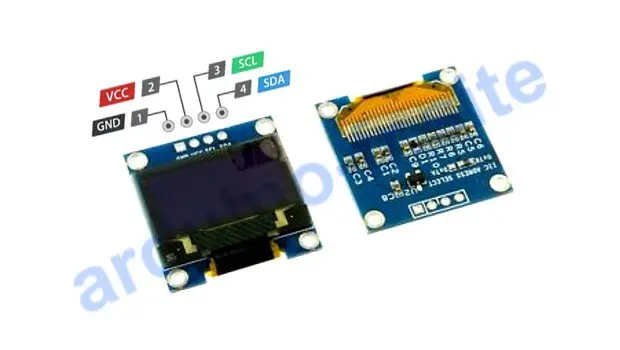 Modulo SSD1306 display OLED 0,96 pinout, datasheet