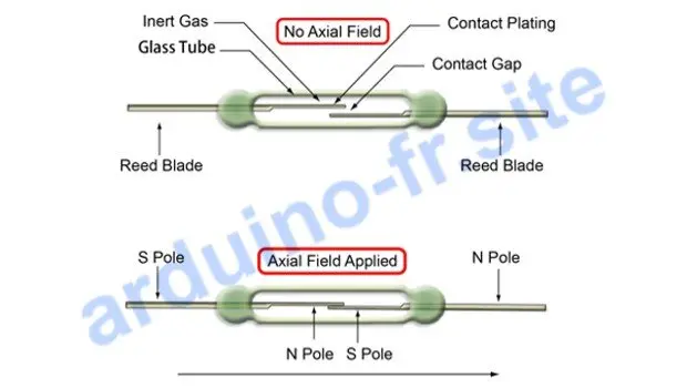 Sensore magnetic reed module KY-021 / KY-025 pinout, datasheet