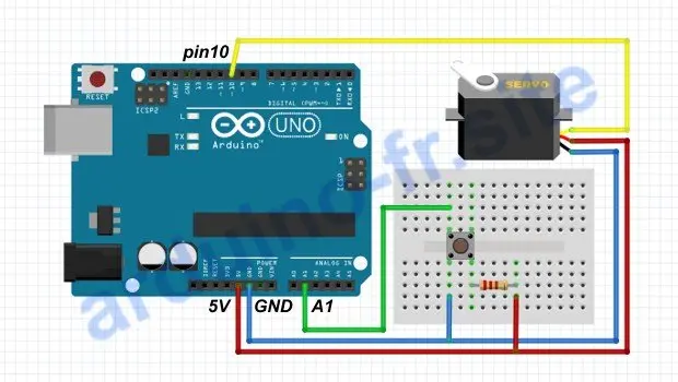 Come controllare un servo da un pulsante