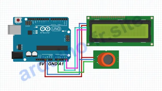 Collegamento un sensore MQ3 e LCD 1602 ad Arduino