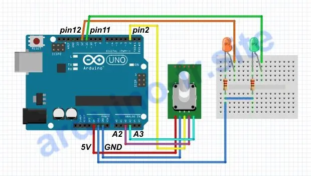 Come usare e pilotare modulo encoder ky-040 Arduino Uno