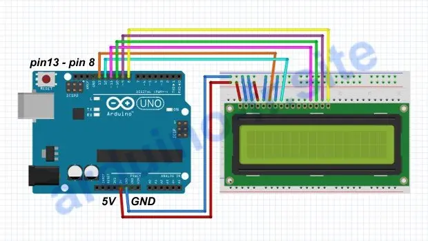 Come usare display LCD 1602 Arduino senza i2c