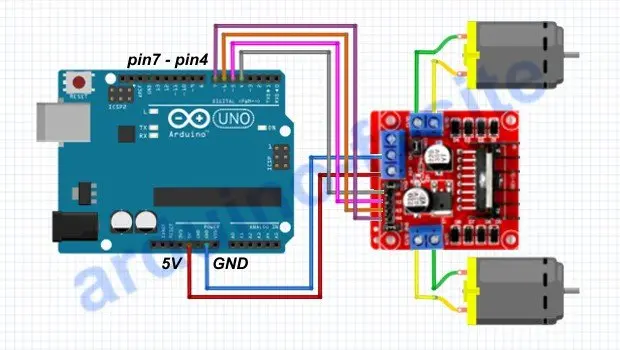 Come pilotare un motore ad Arduino tramite driver l297n