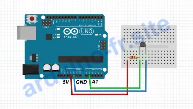 Collegamento termistore 3950 ntc ad Arduino Uno