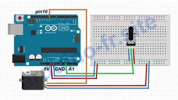 Come usare servomotore e potenziometro Arduino