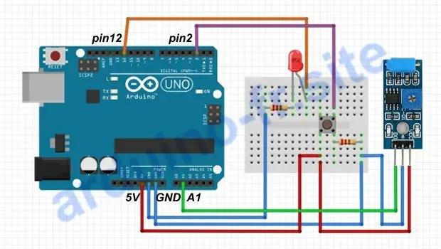 Come usare del LED e del modulo vibrazione SW-420 Arduino