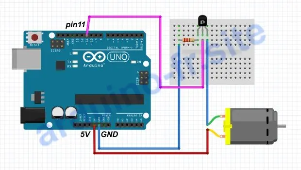 Collegamento transistor PNP / NPN ad Arduino