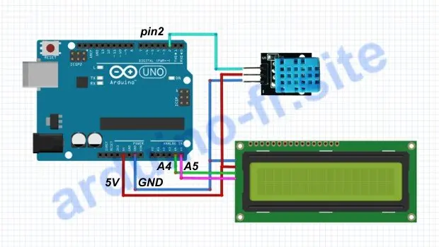 Come usare modulo di temperatura DHT11 e LCD Arduino