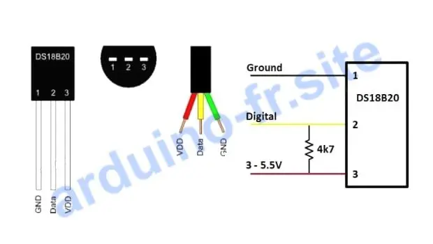 Modulo di sensore di temperatura DS18B20 pinout, datasheet