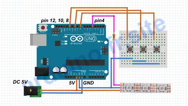 Guirlande sur striscia LED WS2812B Arduino