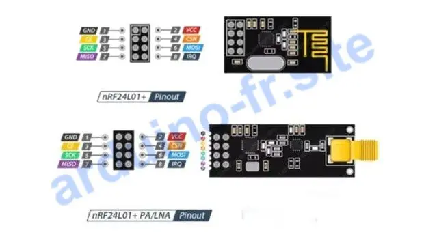 Modulo nrf24l01+ 2.4 GHz pinout, datasheet